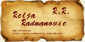 Relja Radmanović vizit kartica